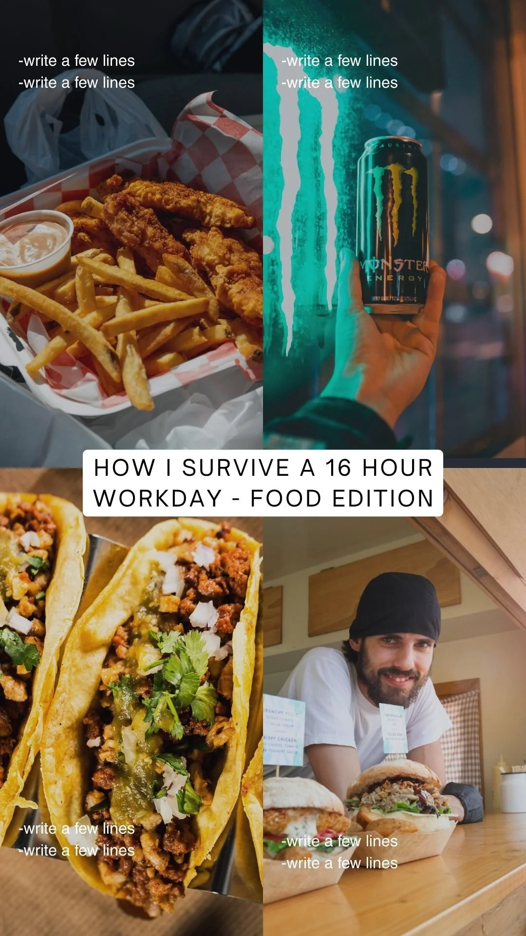 How I survive a 16 hour workday - Food Edition