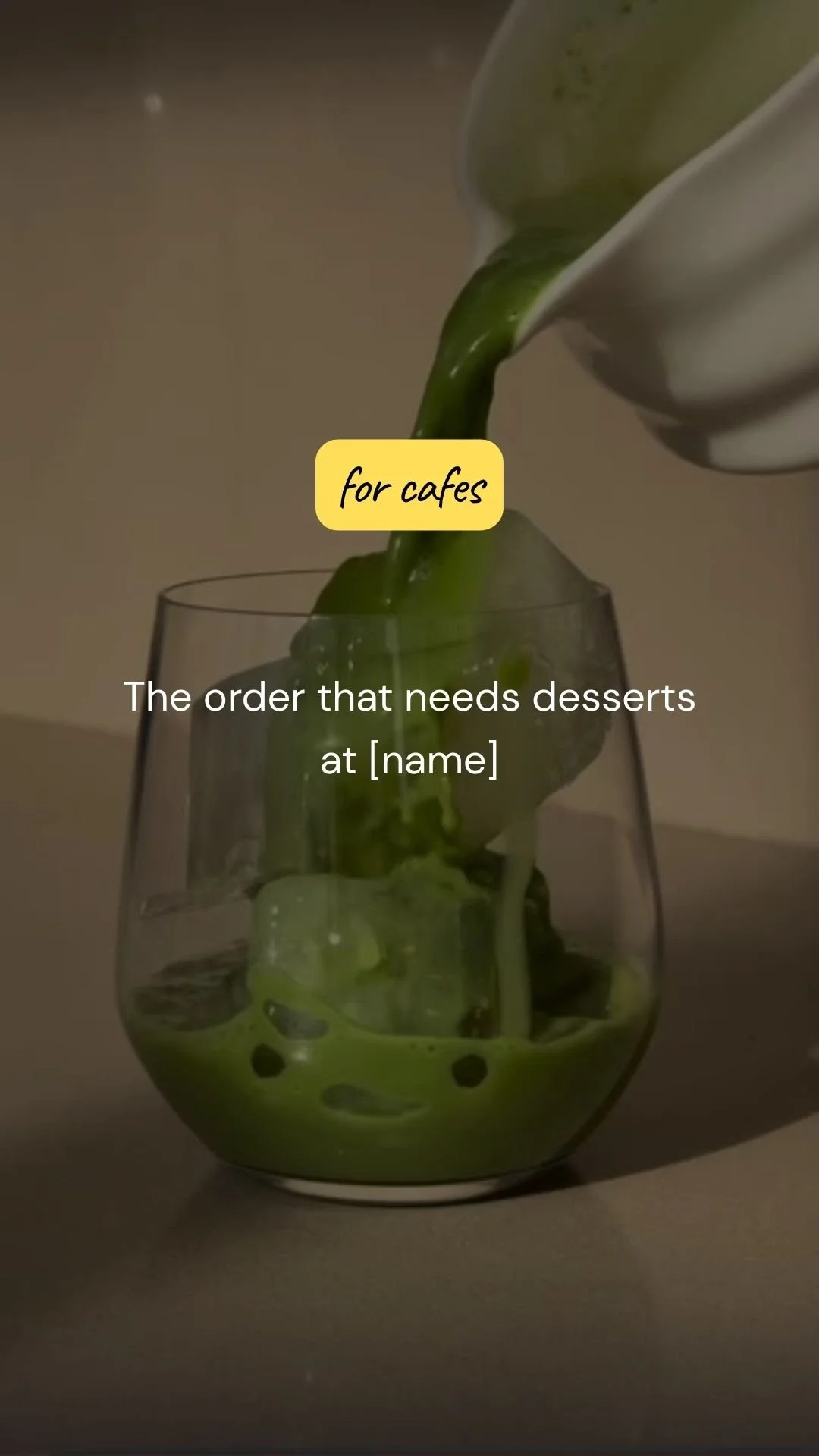 The order that leads to desserts/ The order that needs desserts