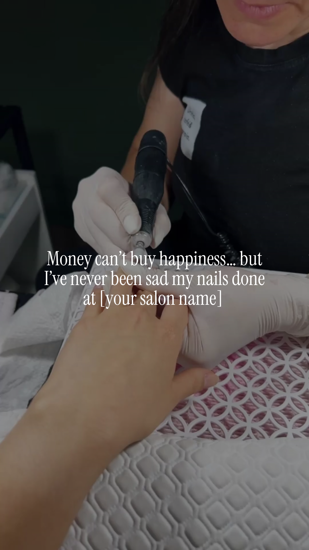 Money can’t buy happiness… but I’ve never been sad my nails done at [your salon name] 