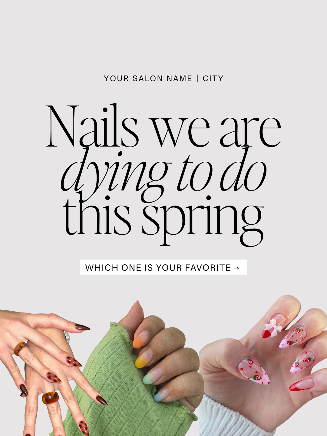 Nails we are dying to do this spring