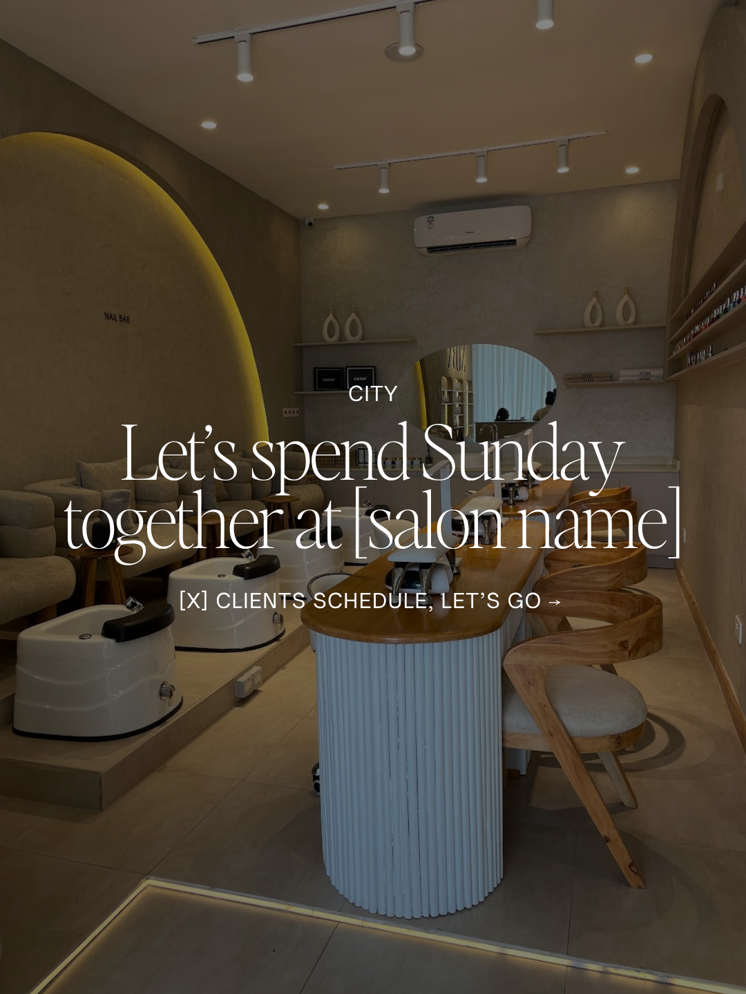 Let’s spend Sunday together at [salon name]