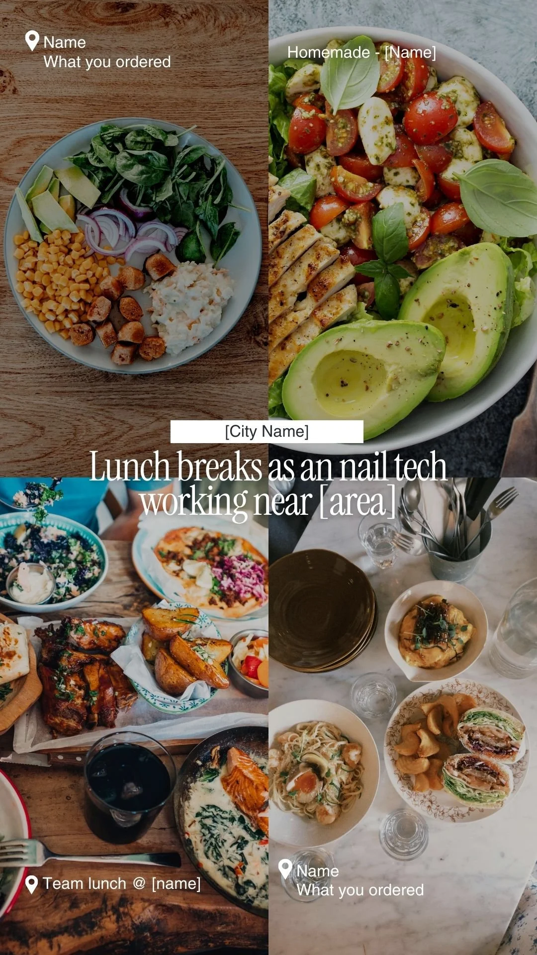 Lunch breaks as an nail tech working near [area] 