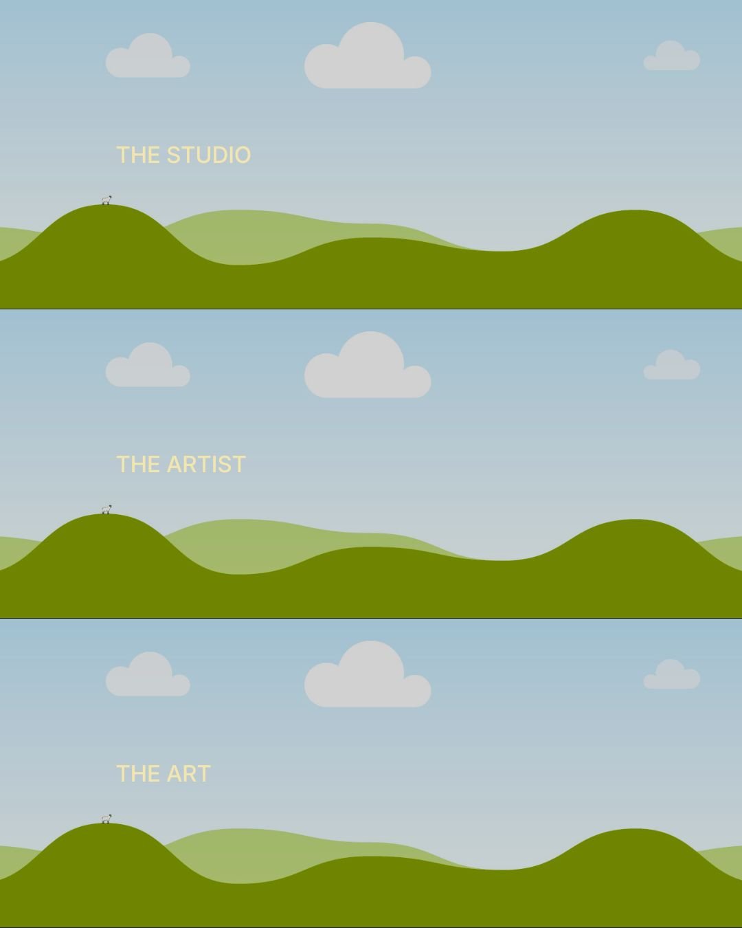 the studio, the artist, the art