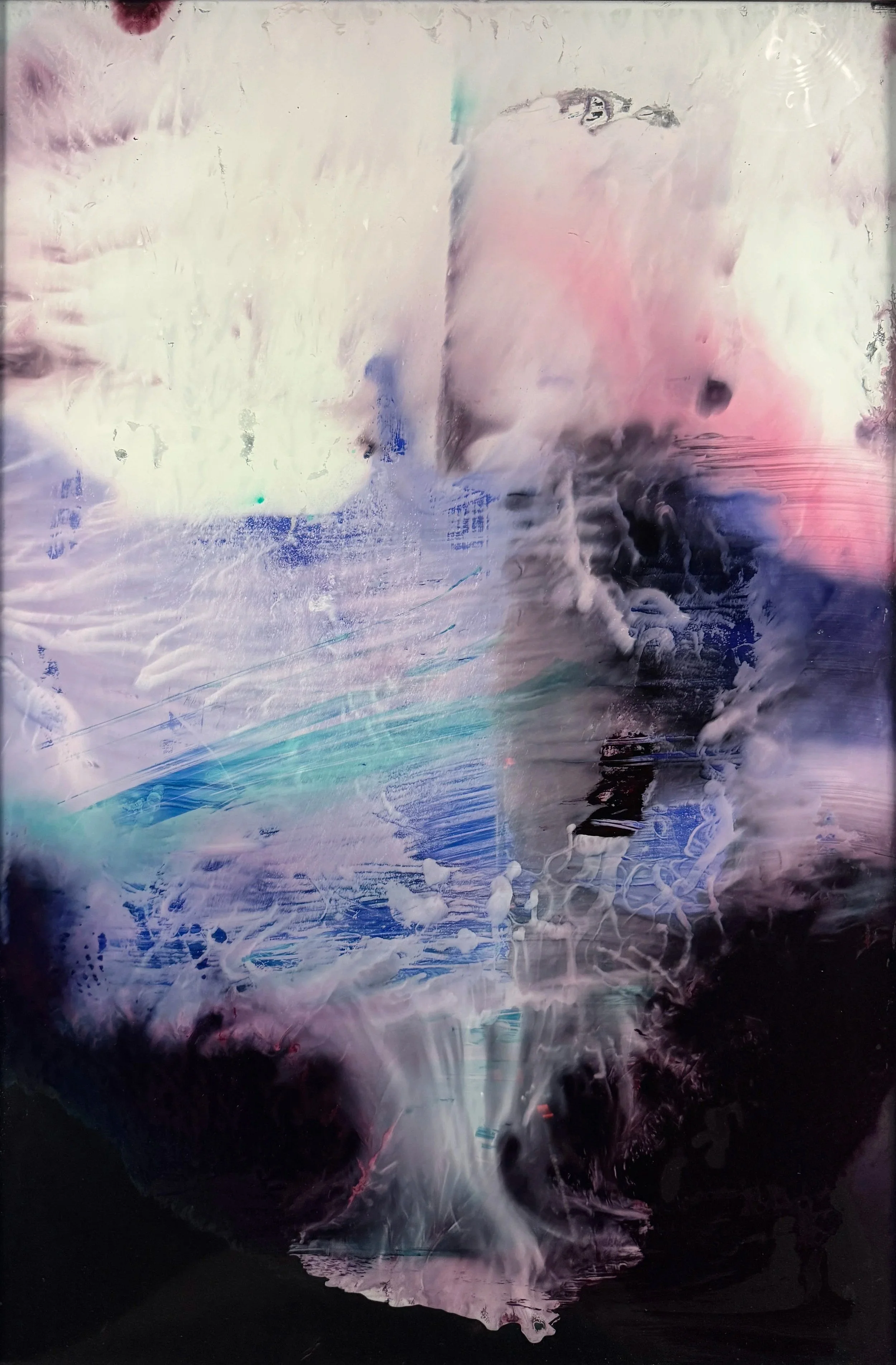 MYCELIUM, oil on glass, 40" x 30", 2026