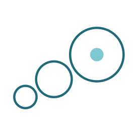 Geometric drawing of an outline square with sections divided by vertical, horizontal, and diagonal lines.