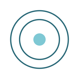 Geometric drawing of an outline square with sections divided by vertical, horizontal, and diagonal lines.