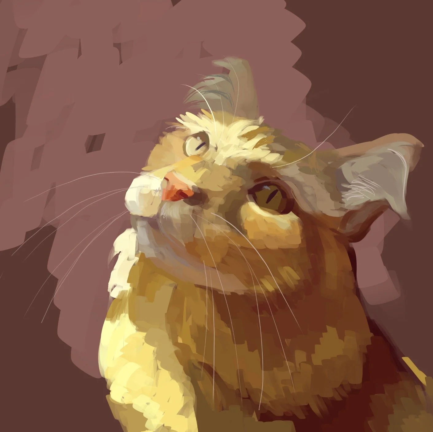 An artwork of a friend's cat