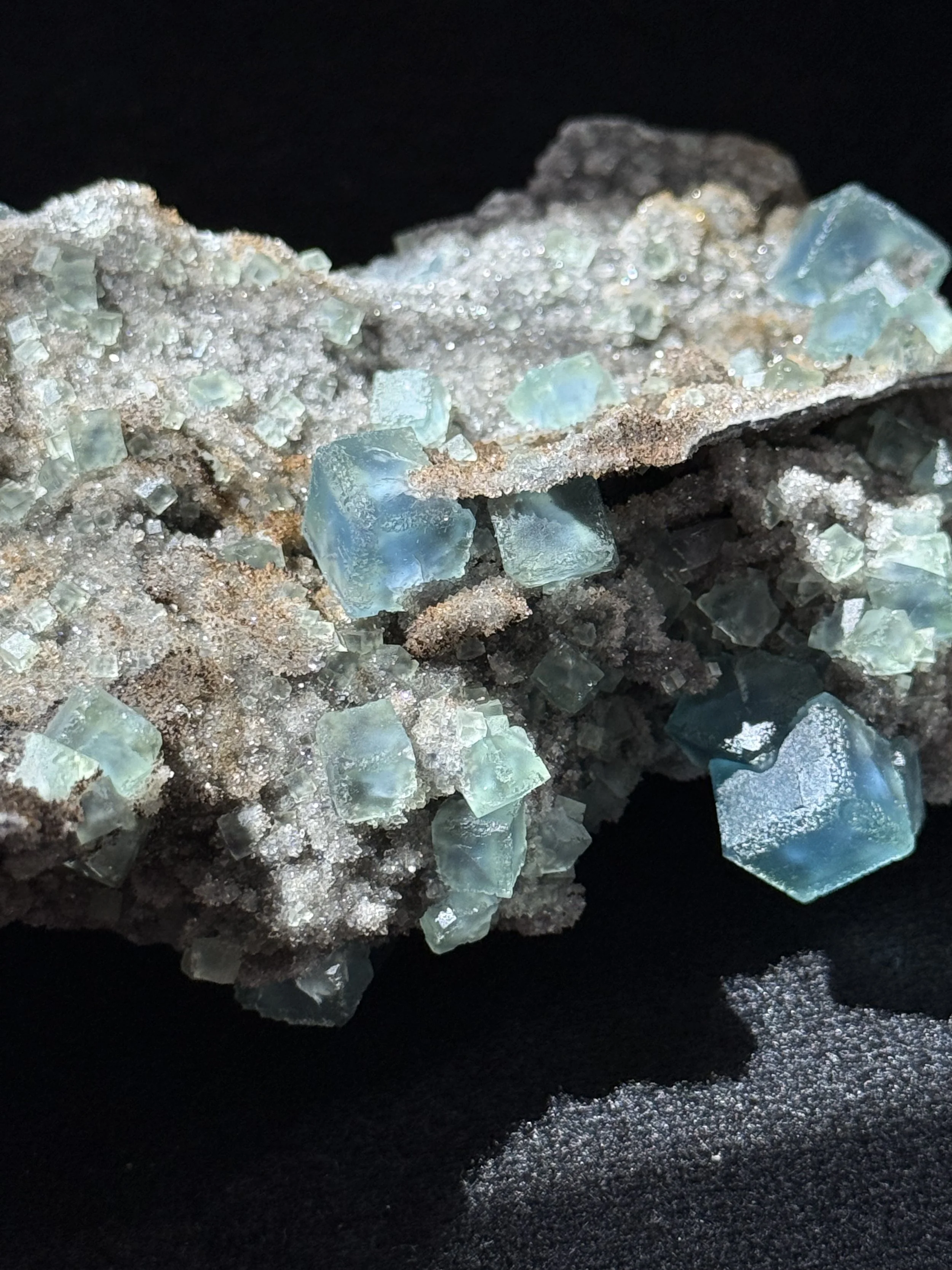 Blue Fluorite on Matrix