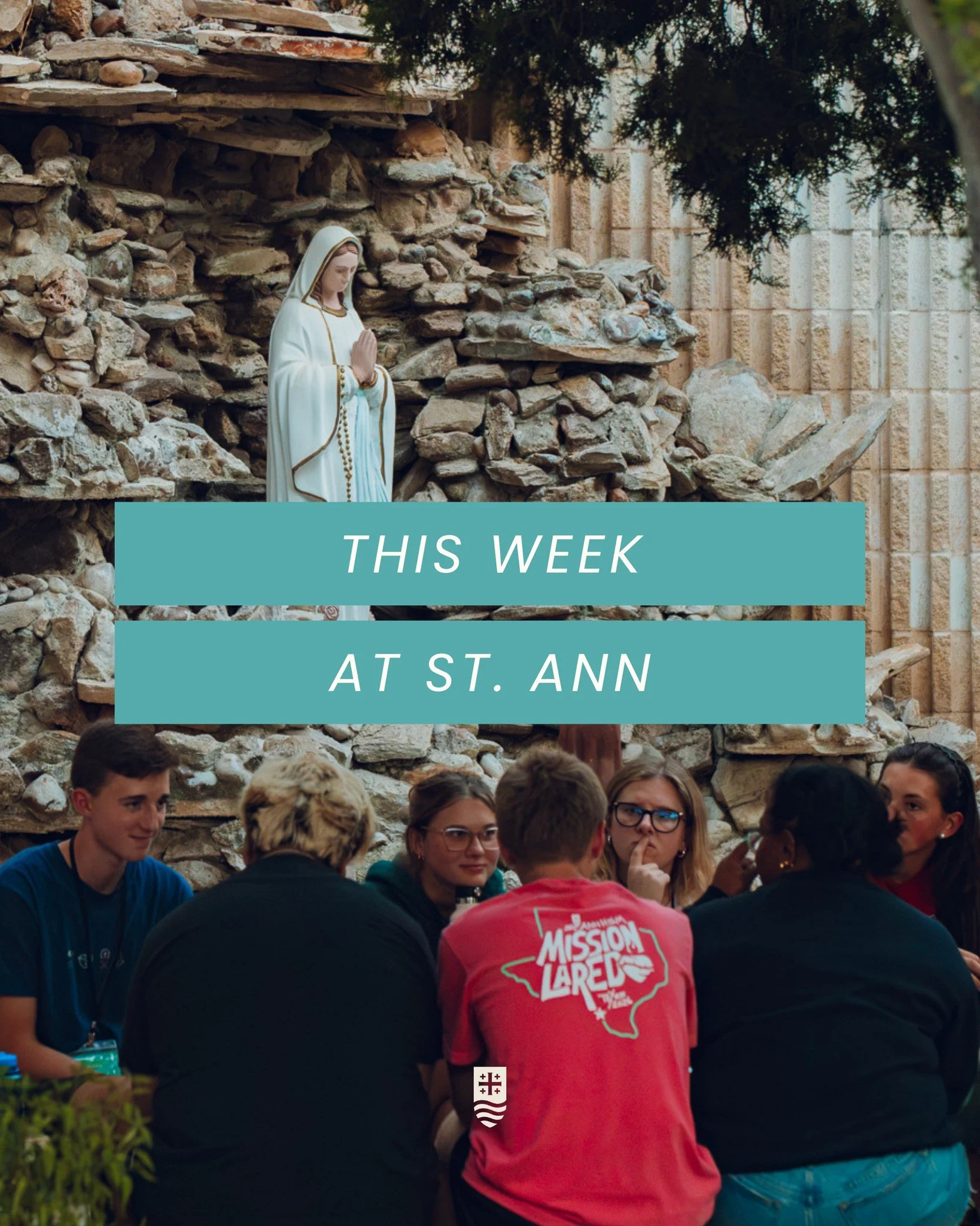 🗓 THIS WEEK AT ST. ANN 🗓
✔ Confessions Cancelled: August 15

✔  Purchase Carnival Raffle Tickets, Sign up to Volunteer and more!
🔗 stannparish.org/carnival

✔  Register for Adult Faith Formation
Offering multiple Courses &amp; Bible Studies
🔗 sta