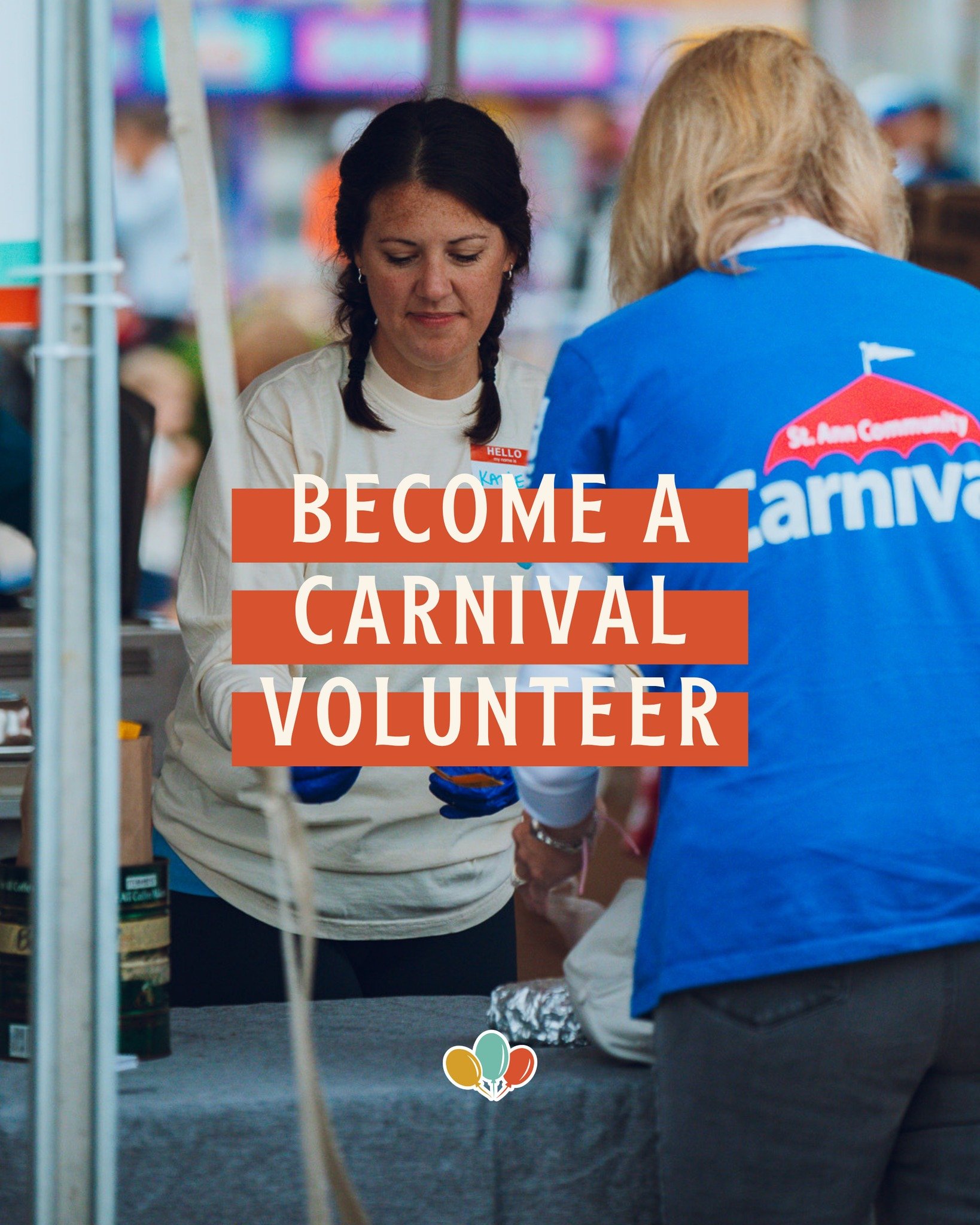 CARNIVAL VOLUNTEERS 🎪The carnival wouldn&rsquo;t happen without our amazing St. Ann volunteers! It&rsquo;s our biggest community event and it takes nearly 1,800 volunteers to make it happen. That&rsquo;s why we need YOU (and yes, bring a friend!).


