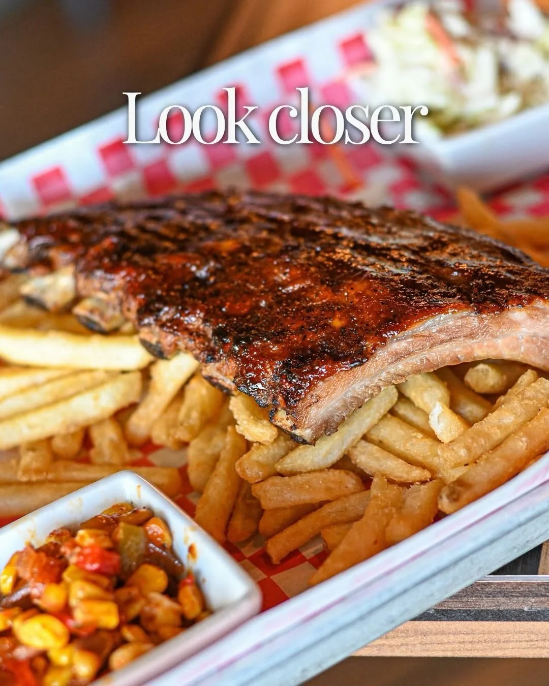 You know you want to get up close and personal with our Baby Back Ribs! 🔥

Tender, flavorful, and seriously satisfying! Our Baby Back Ribs are the kind of dish that deserves your full attention.

So go ahead&hellip; get a little closer. You know you