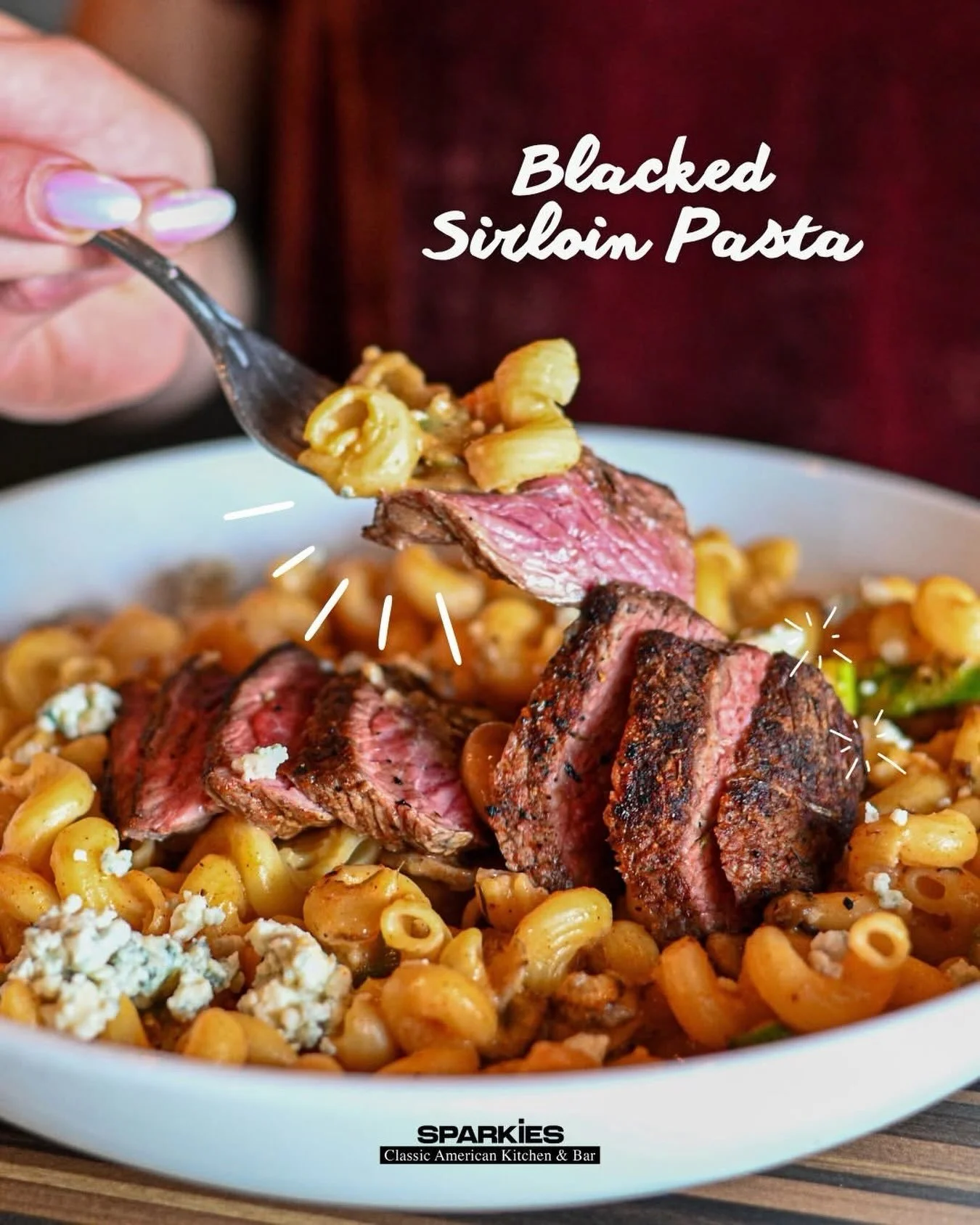 SIGNATURE ENTR&Eacute;E FEATURE: BLACKENED SIRLOIN PASTA

Steak night meets pasta night&mdash;and we&rsquo;re not complaining. 🔥 Our Blackened Sirloin Pasta features sirloin steak cooked to order, tossed with cavatappi pasta, a rich Parmesan cream s