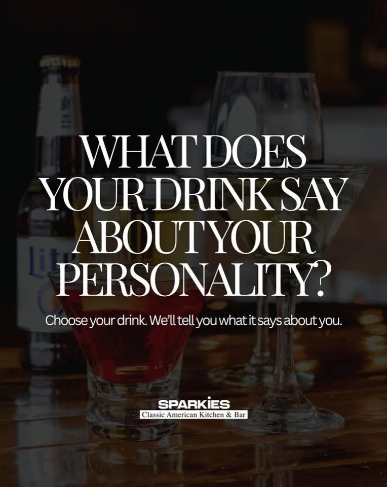 Your drink order might reveal more about your personality than you think. 😉 Are you the chill one with a cold beer, the sophisticated red wine drinker, the espresso martini night owl, the effortlessly elegant white wine lover, or the social butterfl