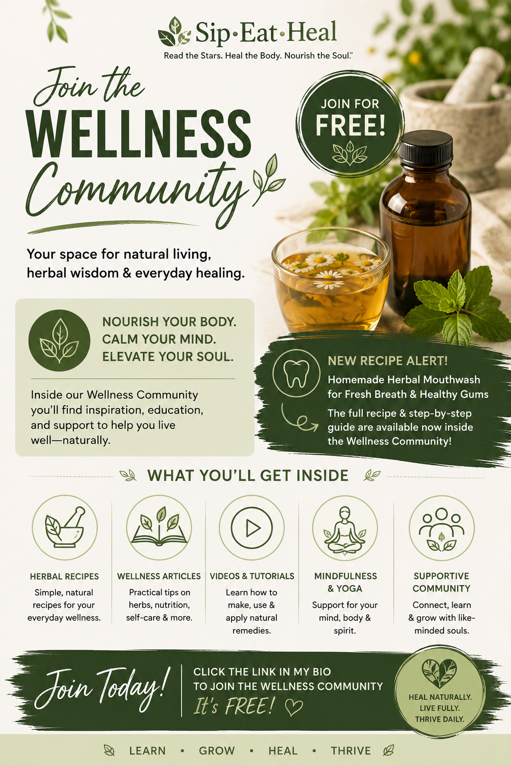 Homemade Herbal Mouthwash: A Natural Way to Support Your Smile