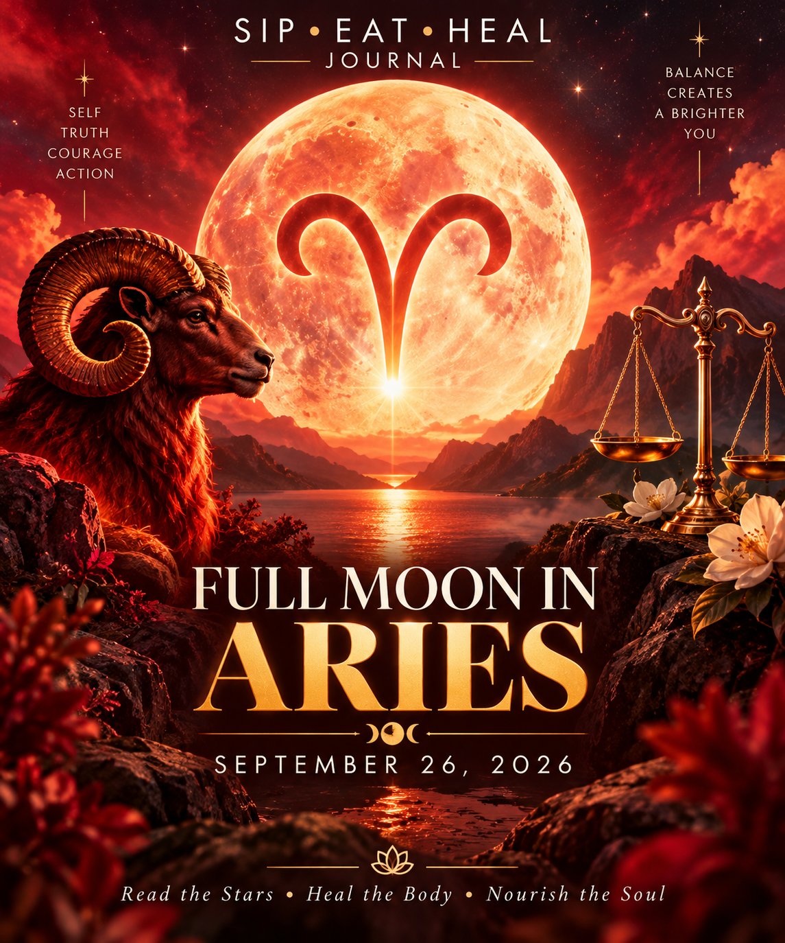 🌕 Full Moon in Aries: Choose Yourself Without Losing the Balance