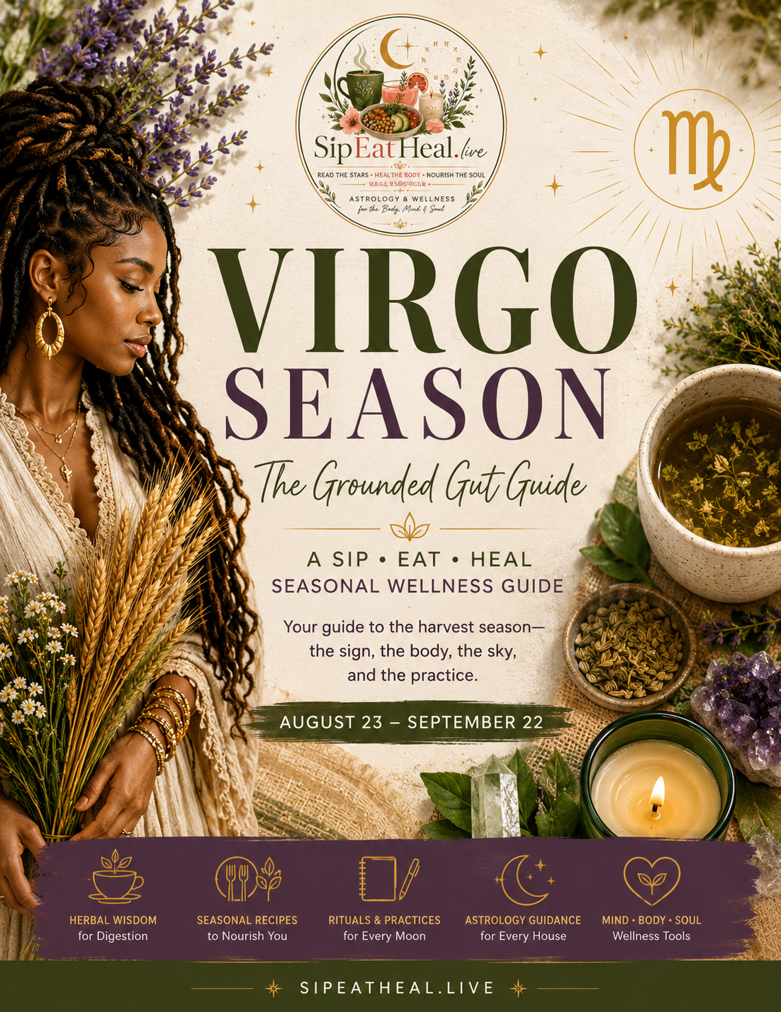 ♍ Virgo Season: The Grounded Gut Guide, E-Book