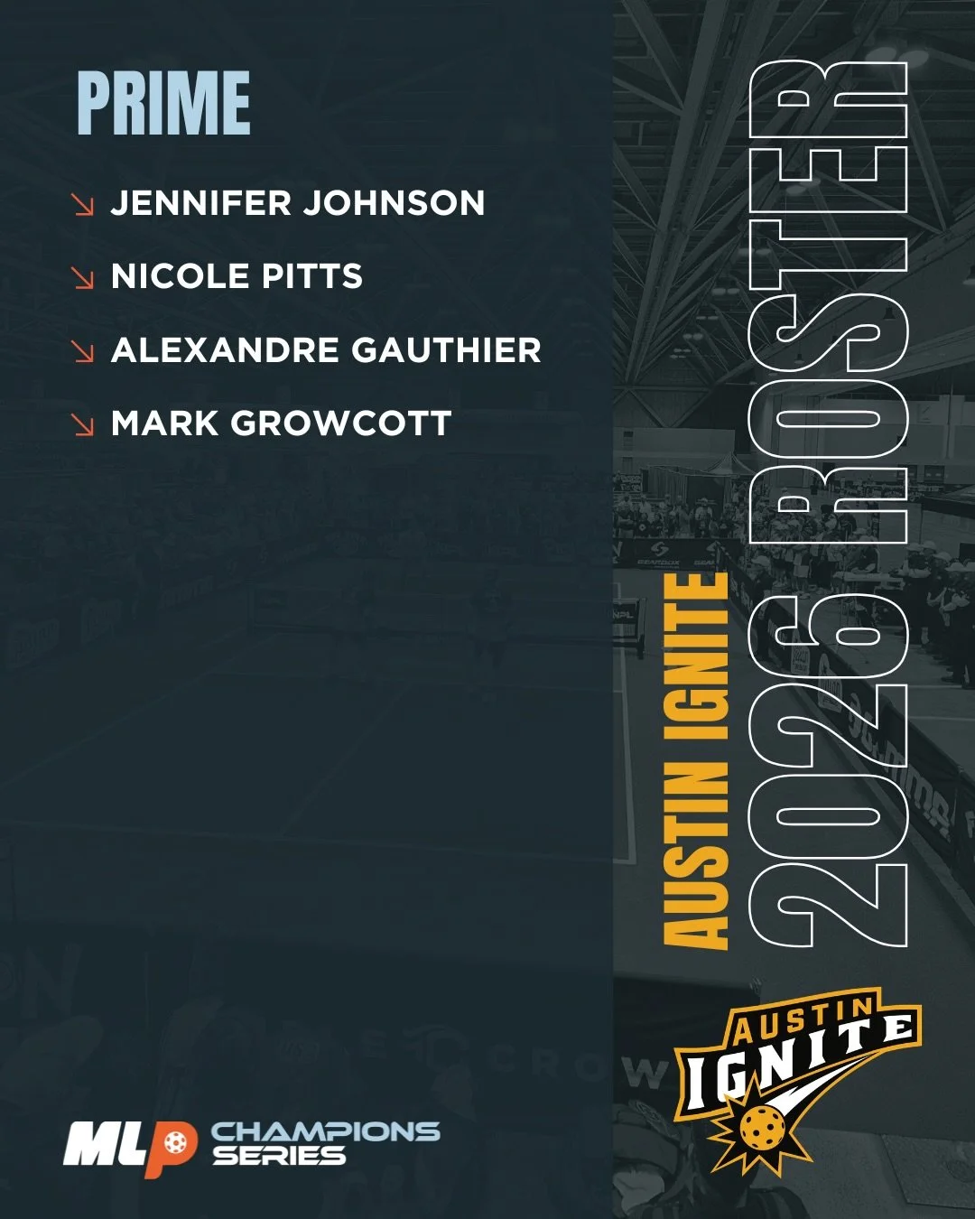 Your 2026 Prime rosters are here! 

This inaugural season introduces the first class of Prime players helping blaze the trail for a new era of team pickleball. We&rsquo;re welcoming the best players in their 40s to the preeminent team league format. 