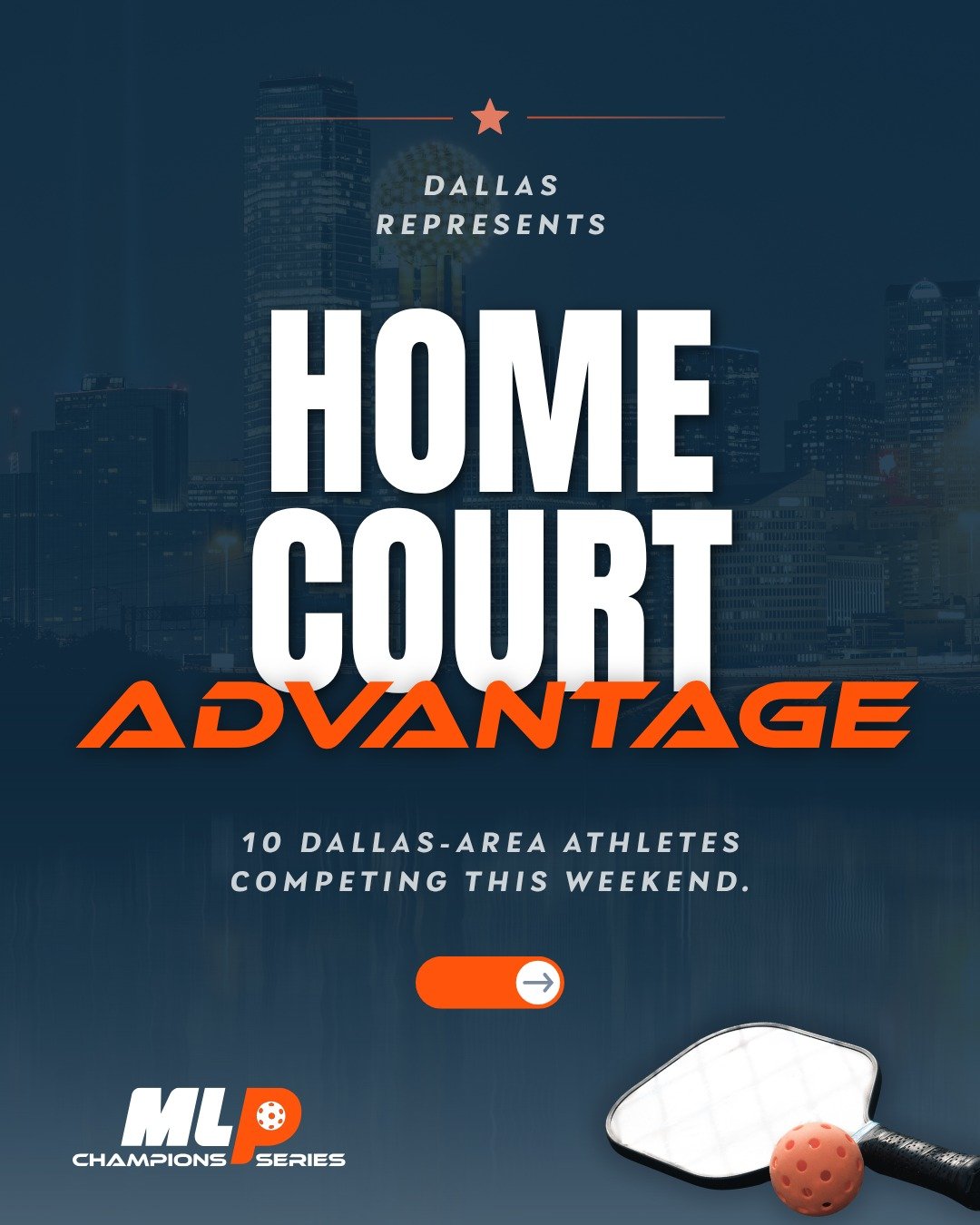 🤠 There's nothing like playing in front of a hometown crowd!

Wishing our Dallas-area athletes the best of luck as they compete on home courts this weekend. We can't wait to see you all in action! 🏓👏

#MLPChampionsSeries #MLPChampionsSeries2026 #D