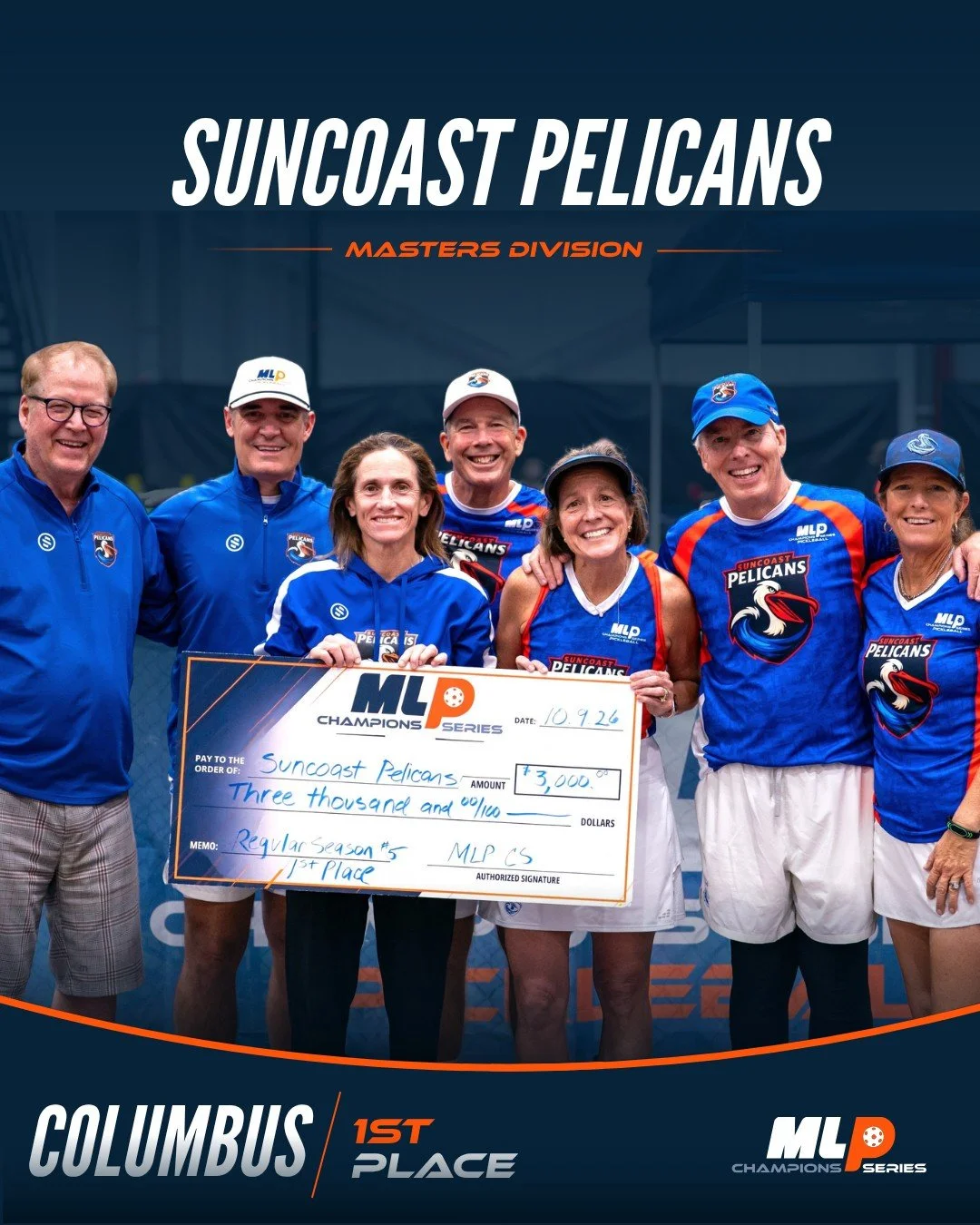 Columbus delivered 🔥🏓

Four days of Team Battles, big moments and plenty to play for at our last stop before the Championships. Congratulations to the teams who topped their divisions!

MASTERS 60+
🥇 Suncoast Pelicans
🥈 Denver Iconics &amp; Coach