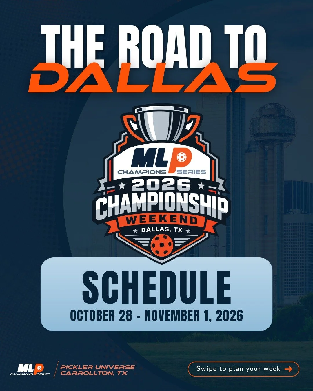 Five days. Three divisions. Championship titles on the line. 🏆🔥

Your Championship week schedule is here! Swipe through to see when Prime 40+, Premier 50+ and Masters 60+ take the courts in Dallas.

Save this post and make your plans to cheer on yo