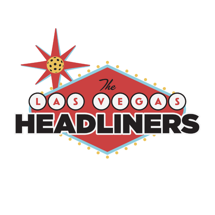 Las Vegas Headliners sports team logo with a red diamond shape, a star at the top left, and the words "Las Vegas Headliners" in bold black font.