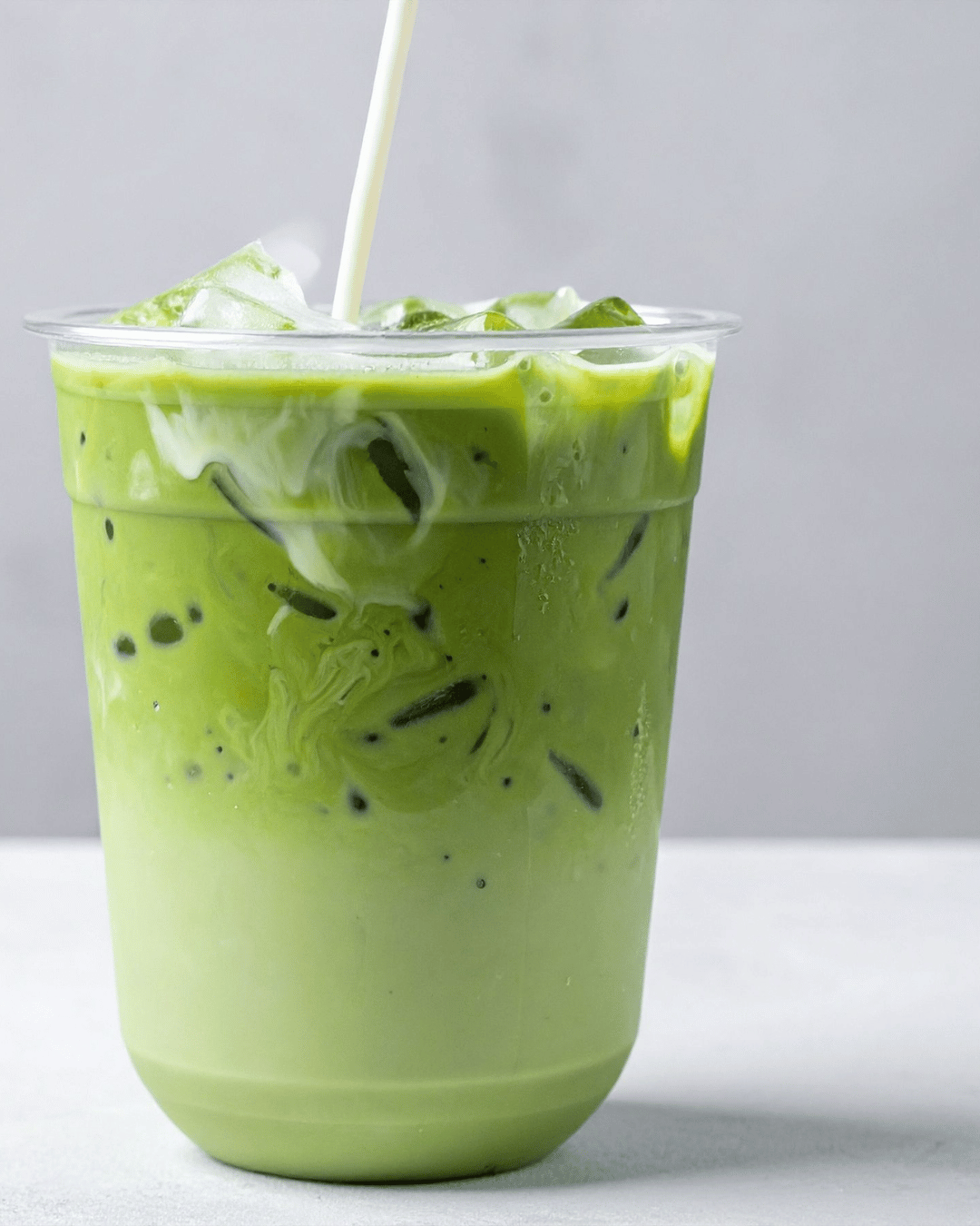 Iced matcha latte
