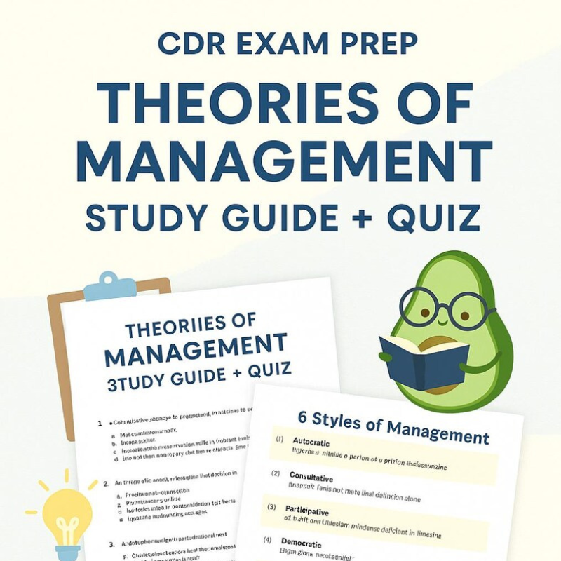 RD Exam Study Guide: Management Theories for Dietetics (Digital PDF Download)