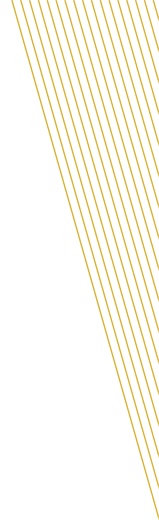 Parallel gold lines at an angle