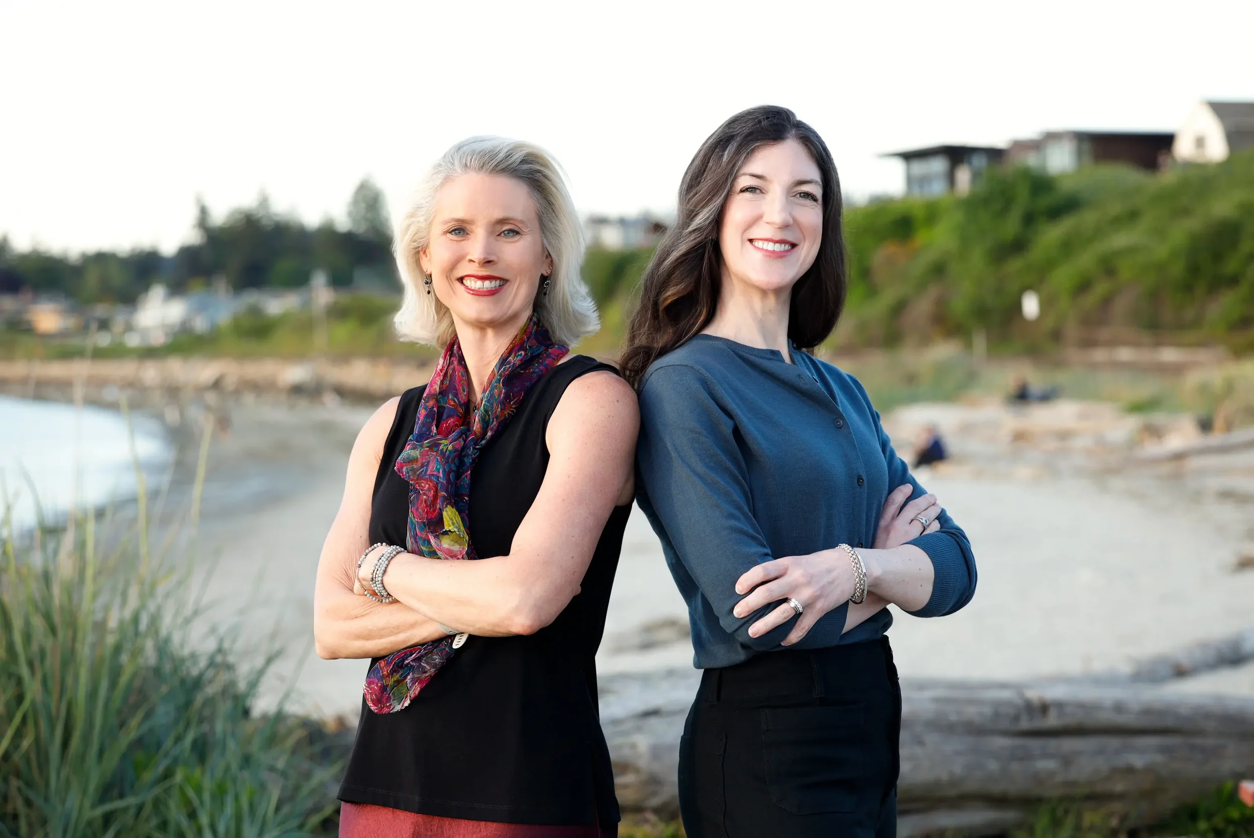 Dr. Jill Casey and Dr. Marci Nelson, founders of Trillium Concierge Medicine, at the Shoreline WA waterfront