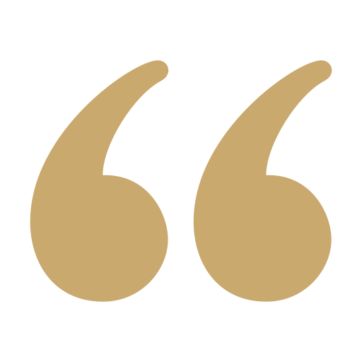 Large beige quotation marks on a black background.