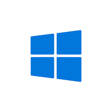 Windows logo with four blue squares arranged in a 2x2 grid.