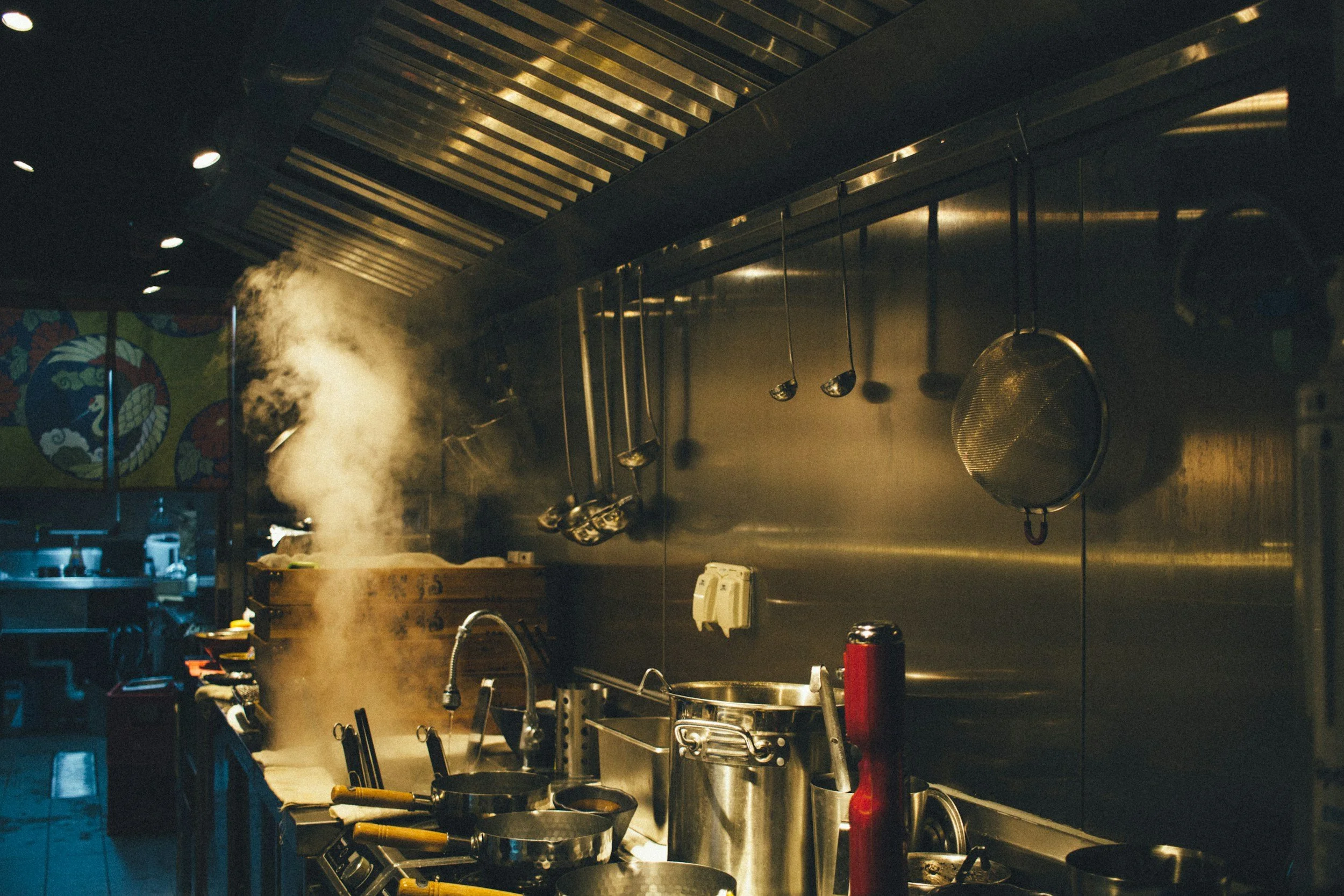 Commercial vent hood fabrication and kitchen suppression system installation