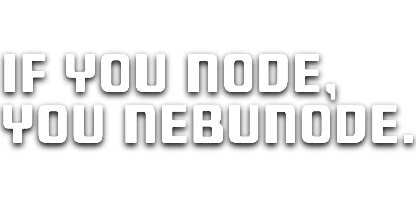 Black background with bold white text that says, "If you node, you rebnode."