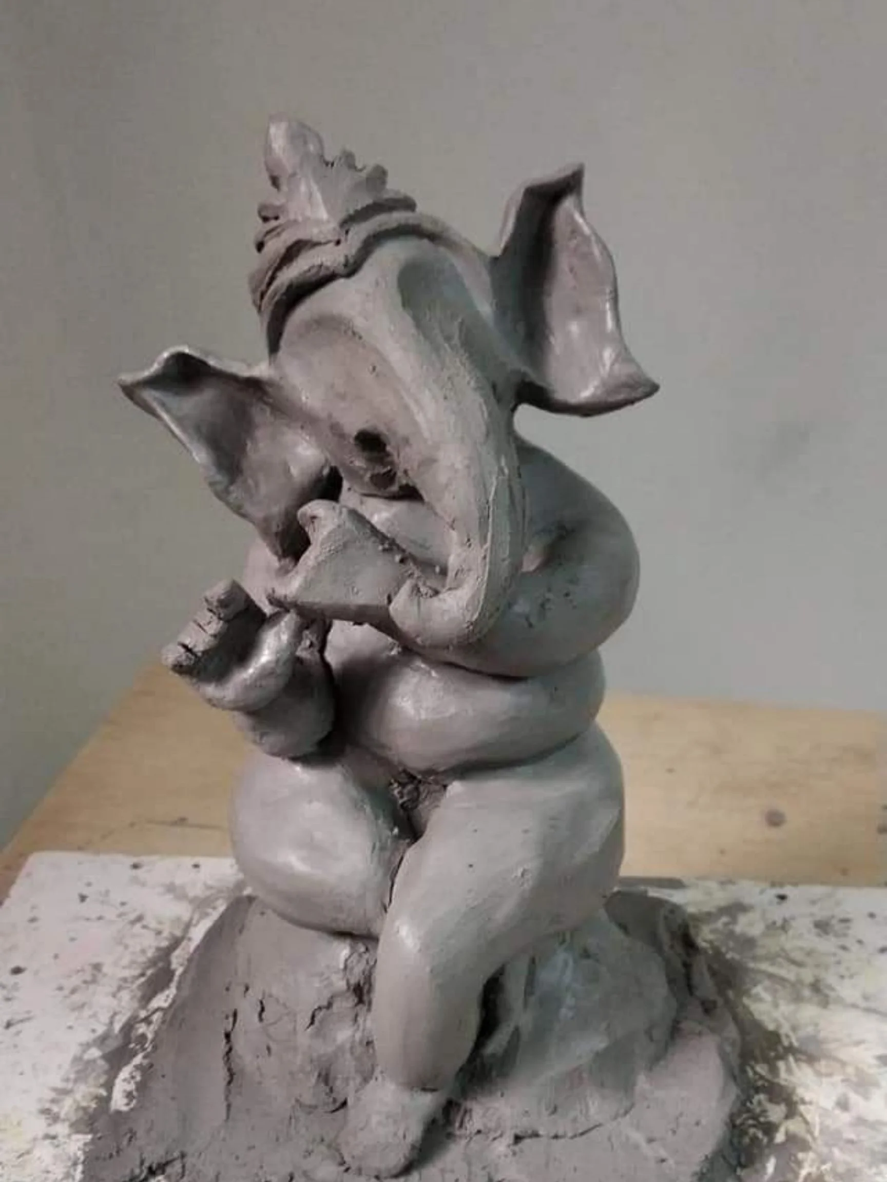 Sculpting Traditions: Clay Ganesh