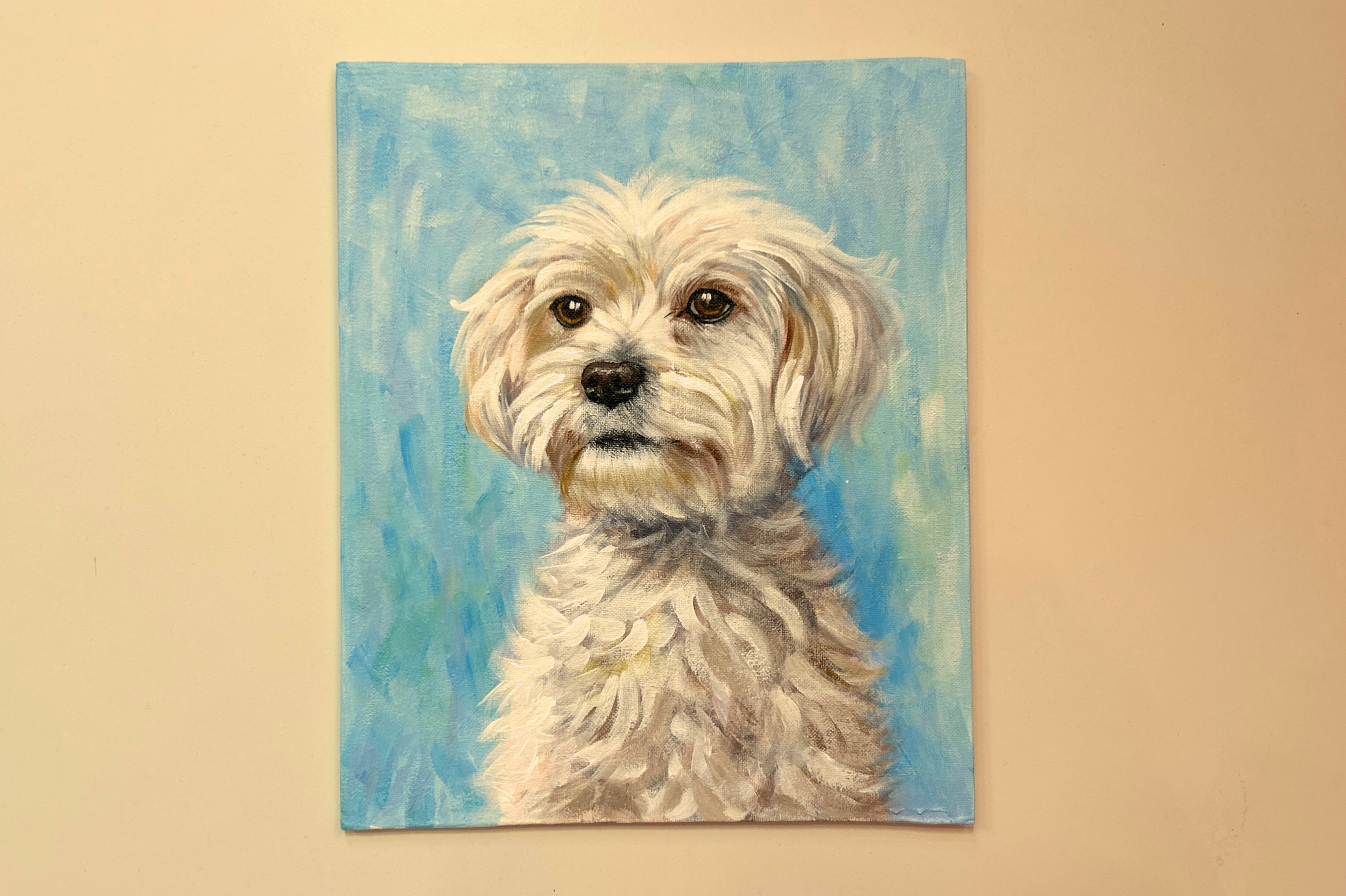 Paw-traits on Canvas: Acrylic Painting
