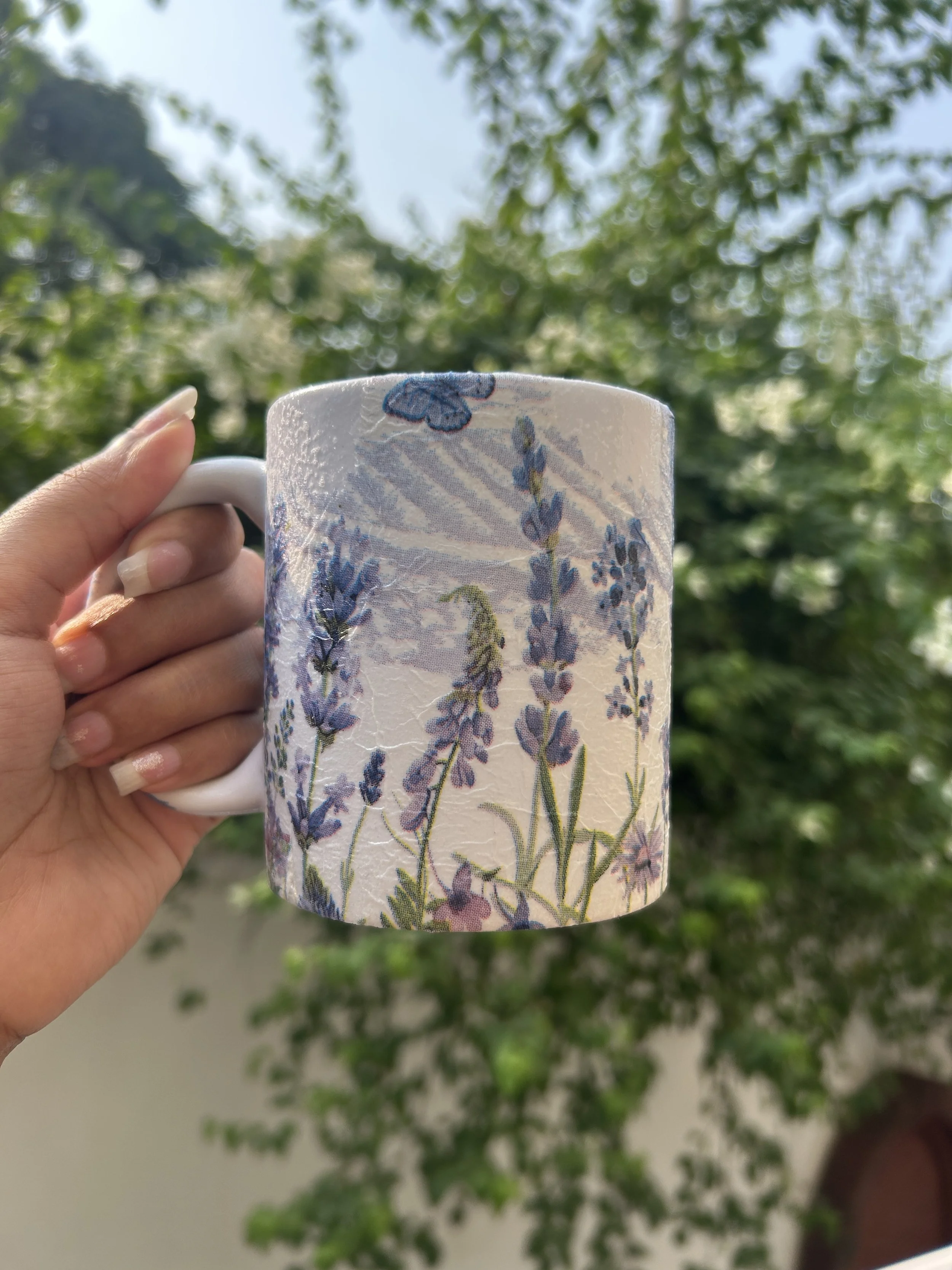 Crafted Cups: Decoupage Art