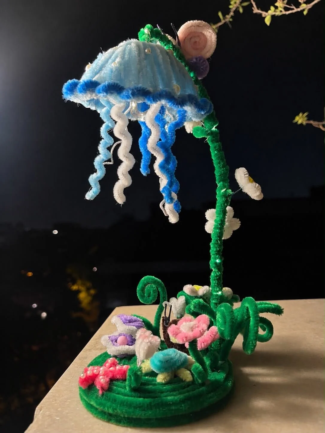 Fuzzy Glow: Pipecleaner Lamps