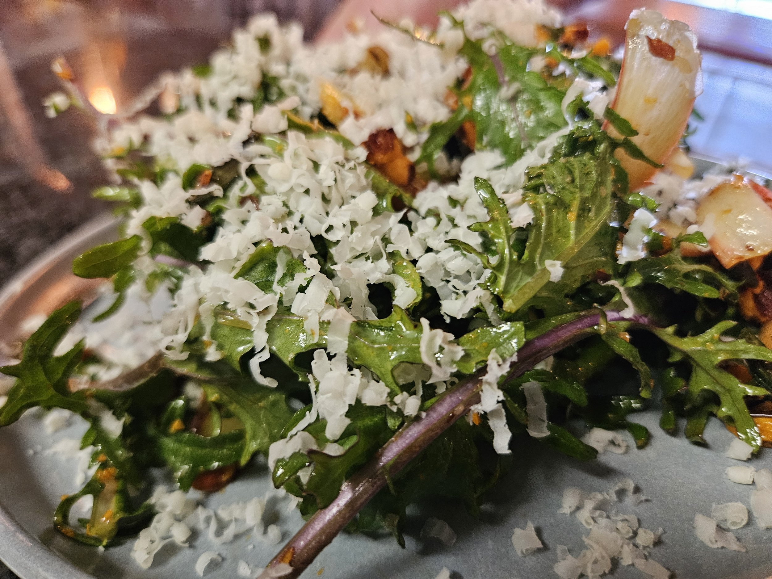 Local baby kale salad