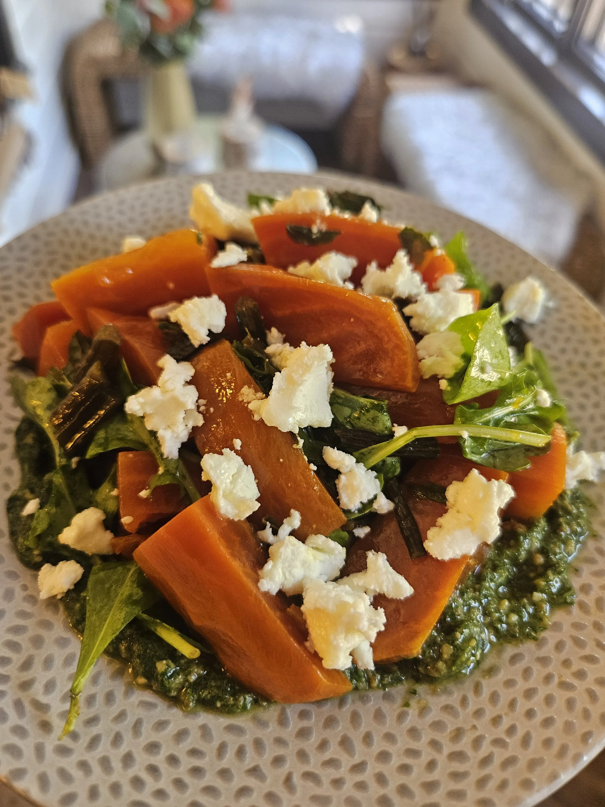 Badger flame beet salad with goat cheese