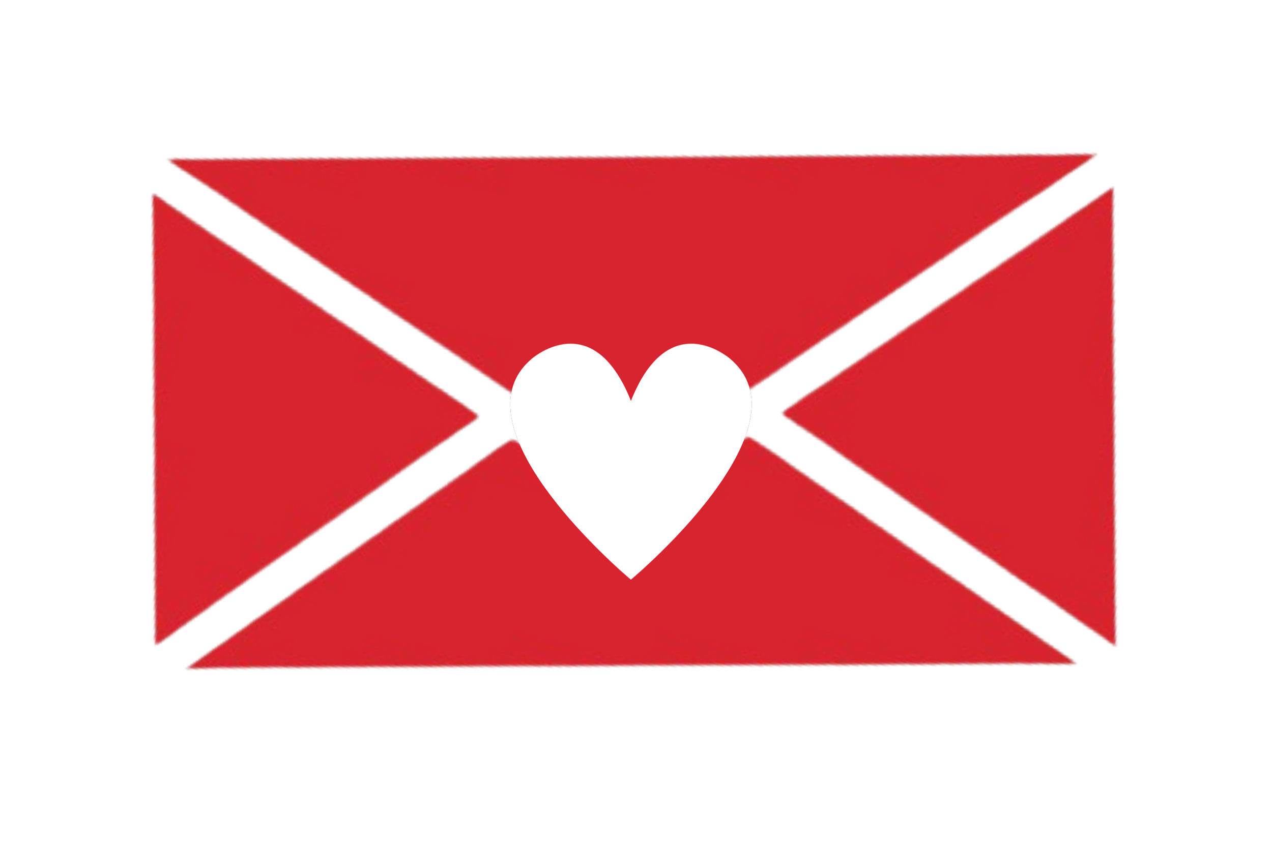 An illustrated red gift box with a white heart on the front, with the lid slightly open.