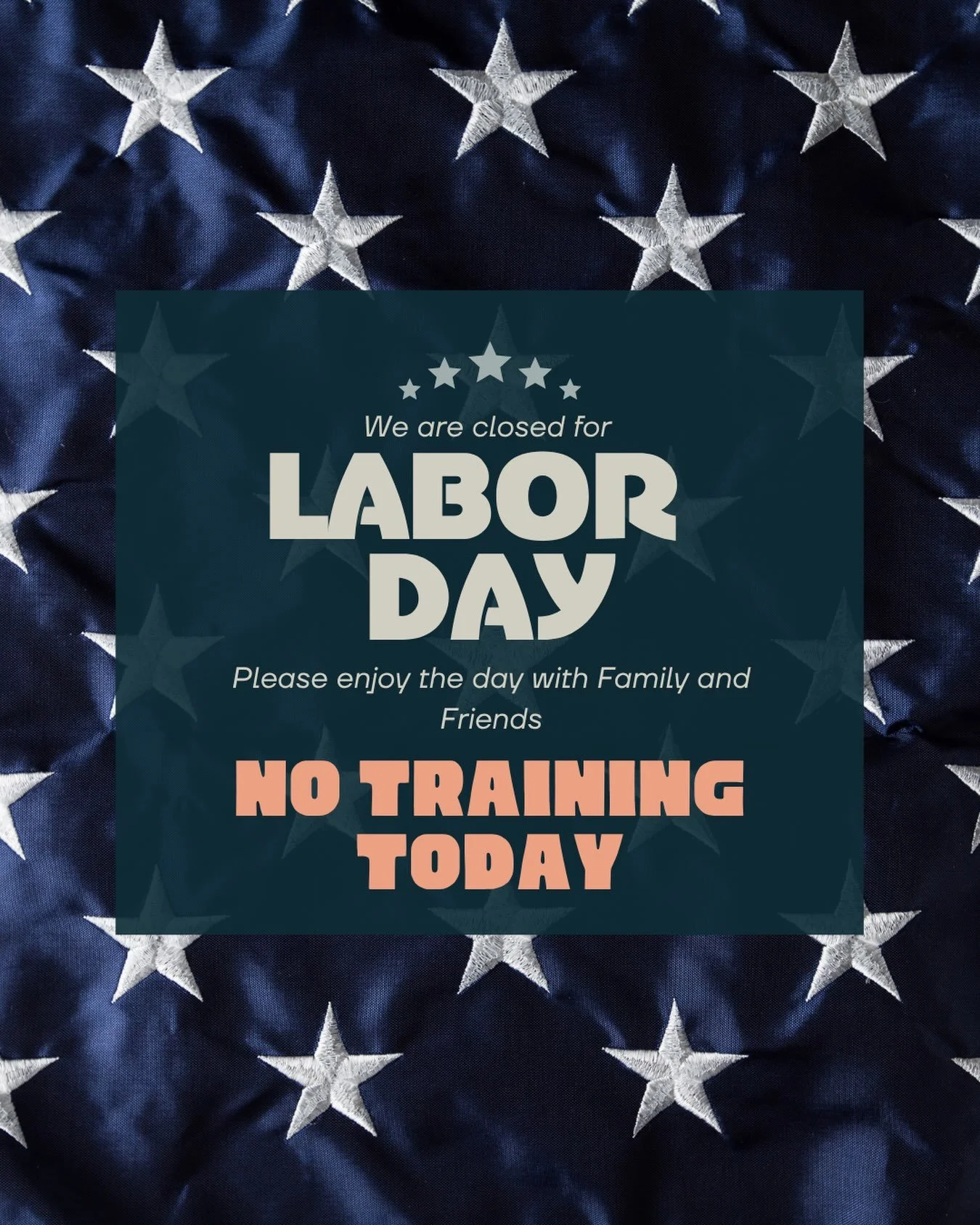 Happy Labor Day

We will not be training today so our families and staff can enjoy the Holiday Weekend. 

See you this week for more training!

Make Waves