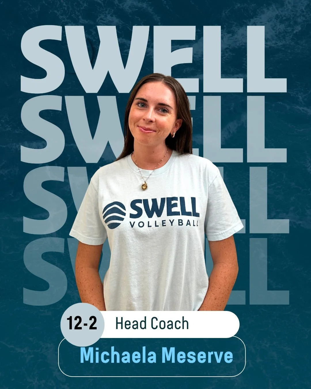 We are proud to introduce our 2026/2027 coaching lineup! 

Meet Michaela Meserve our 12-2 Head Coach