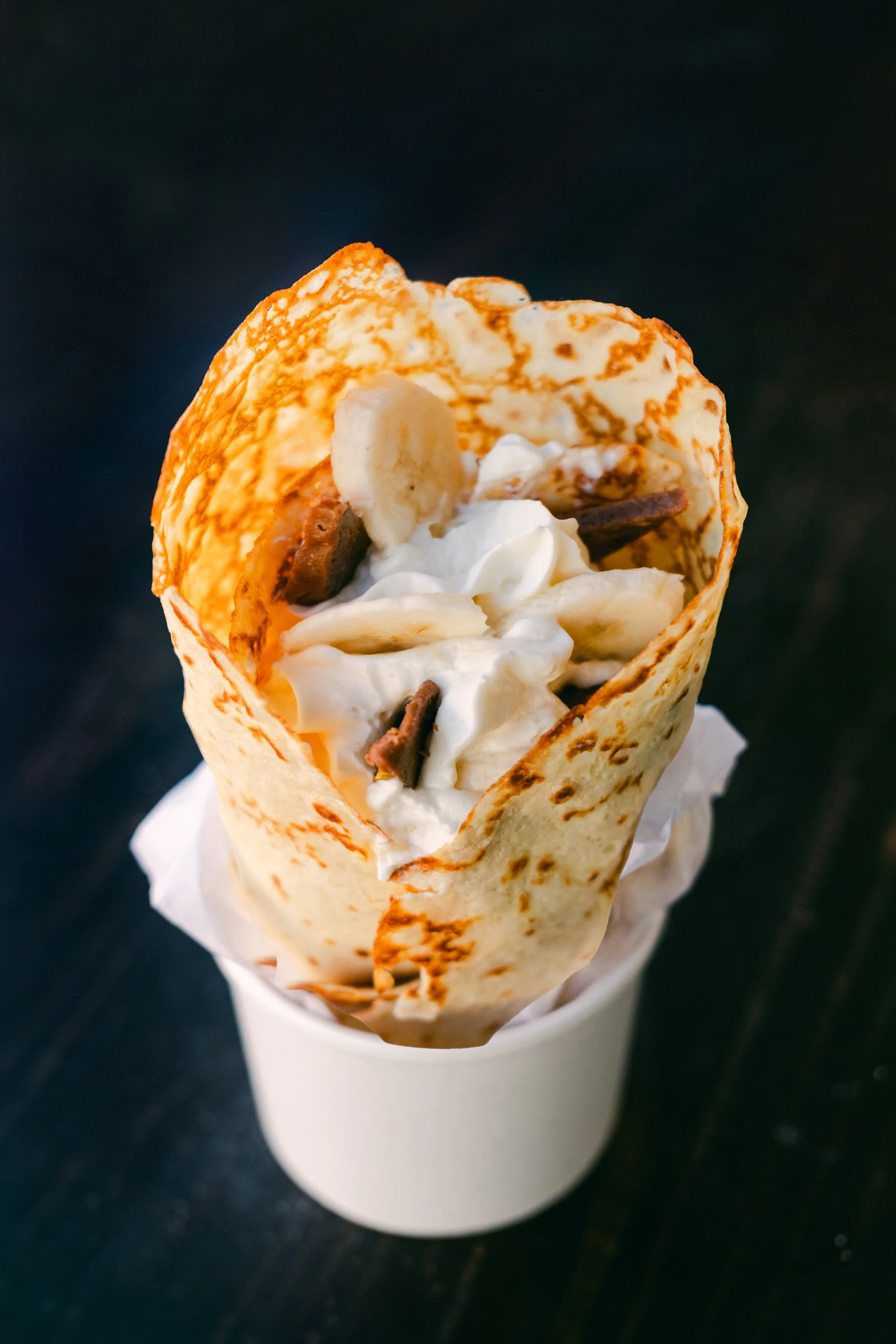 Banana Chocolate Cheese Crepe