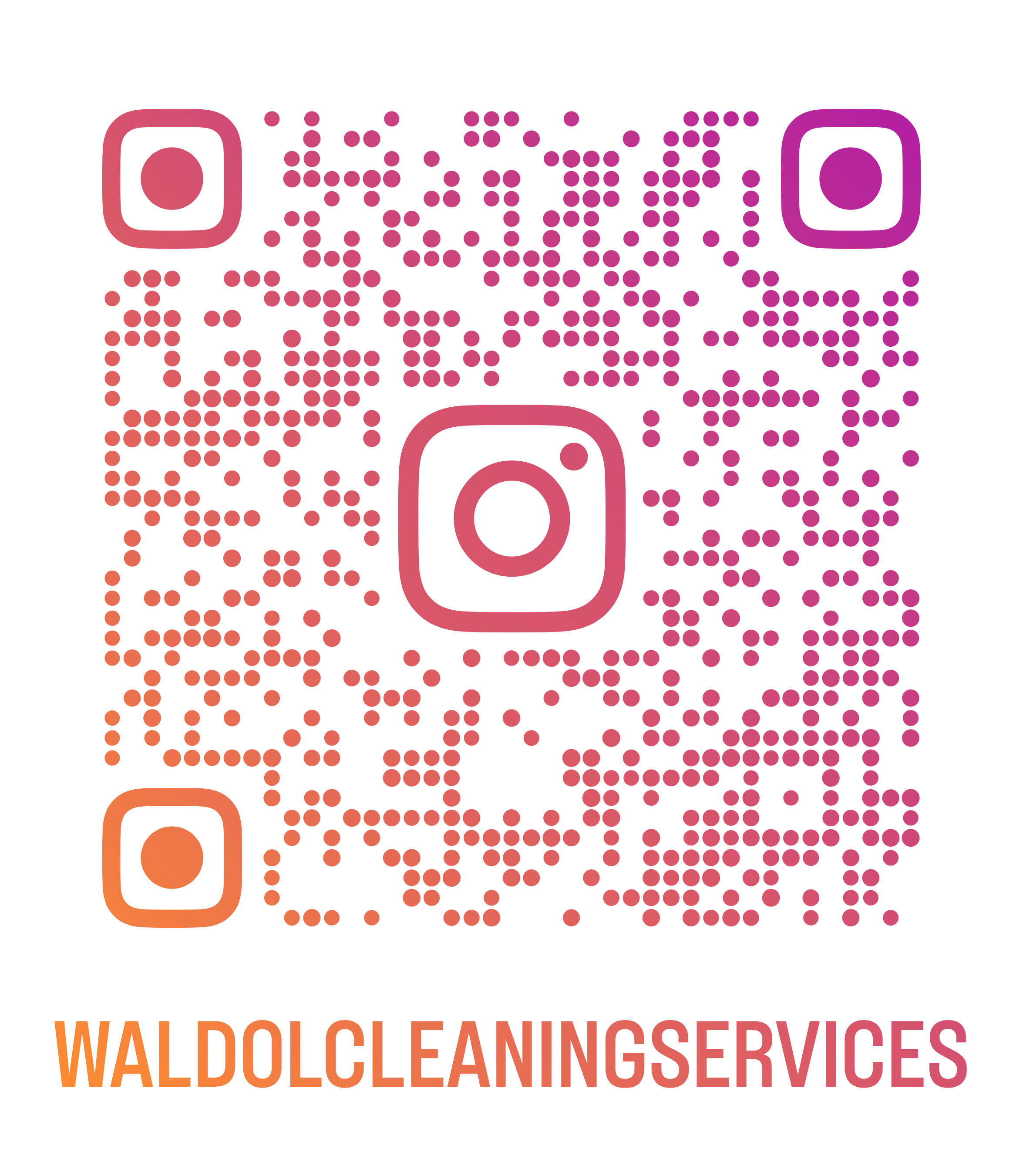 QR code with Instagram logo and text reading WILDLIFE CLEANING SERVICES.