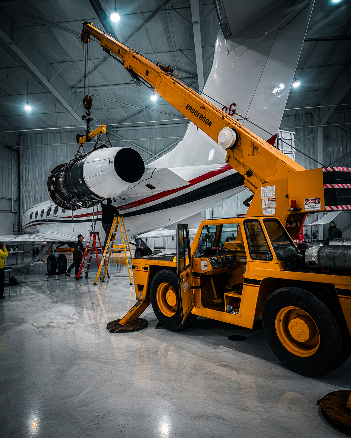 Brothers Crane aircraft hangar crane project