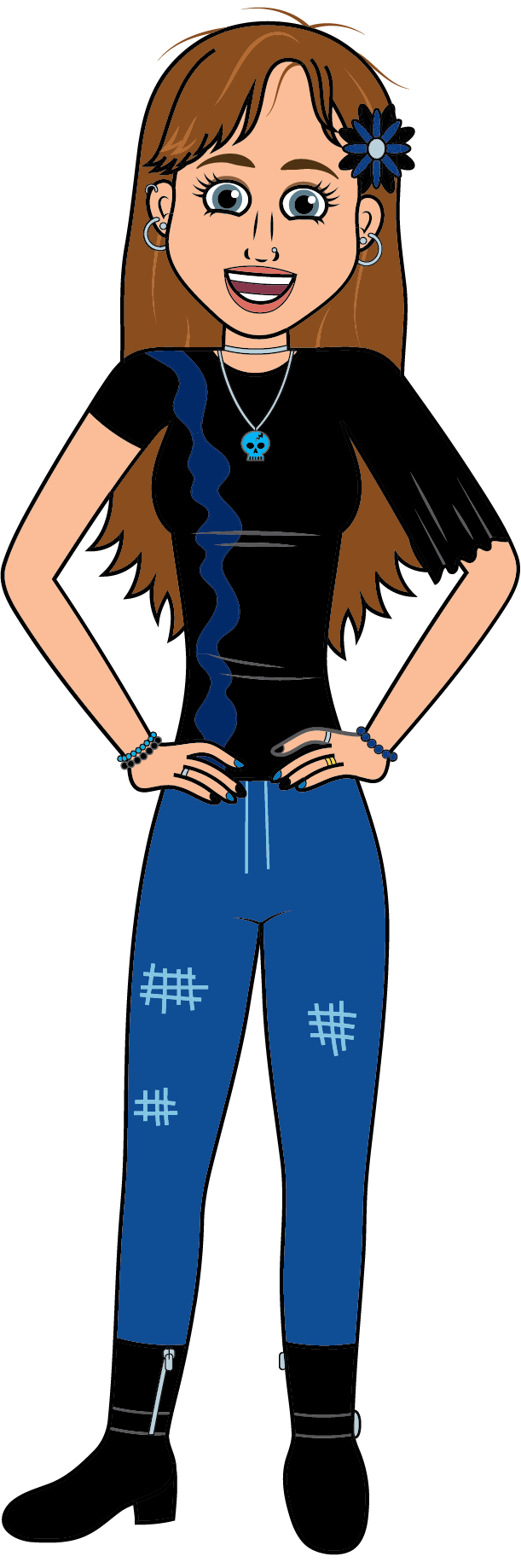Cartoon version of That's Just Life author Christina Howden
