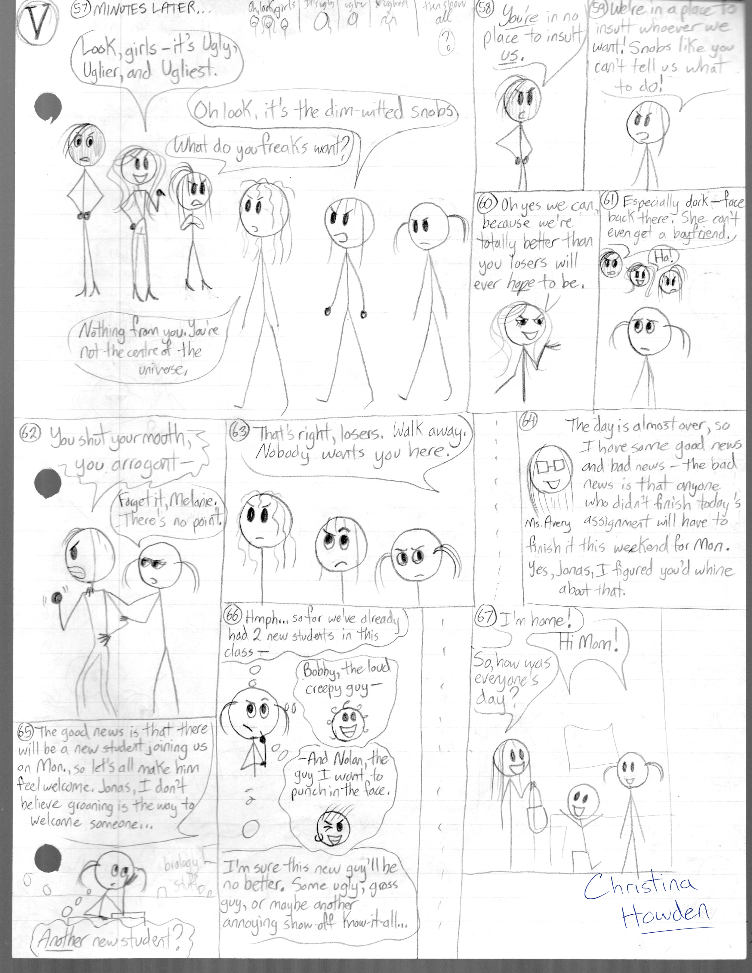 A storyboard of Overwhelmed's Sample Pages (the all-comics version)