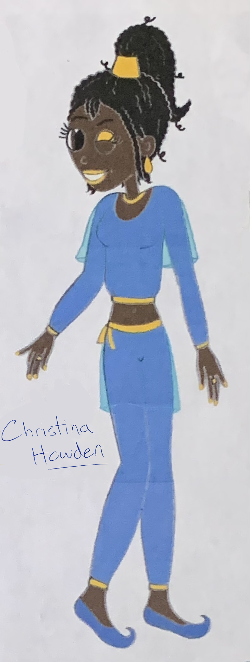 Keesha, early paper drawing
