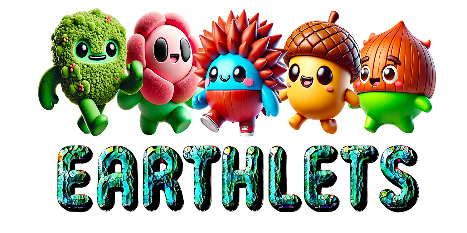 Earthlets.com Logo featuring Colourful cartoon characters