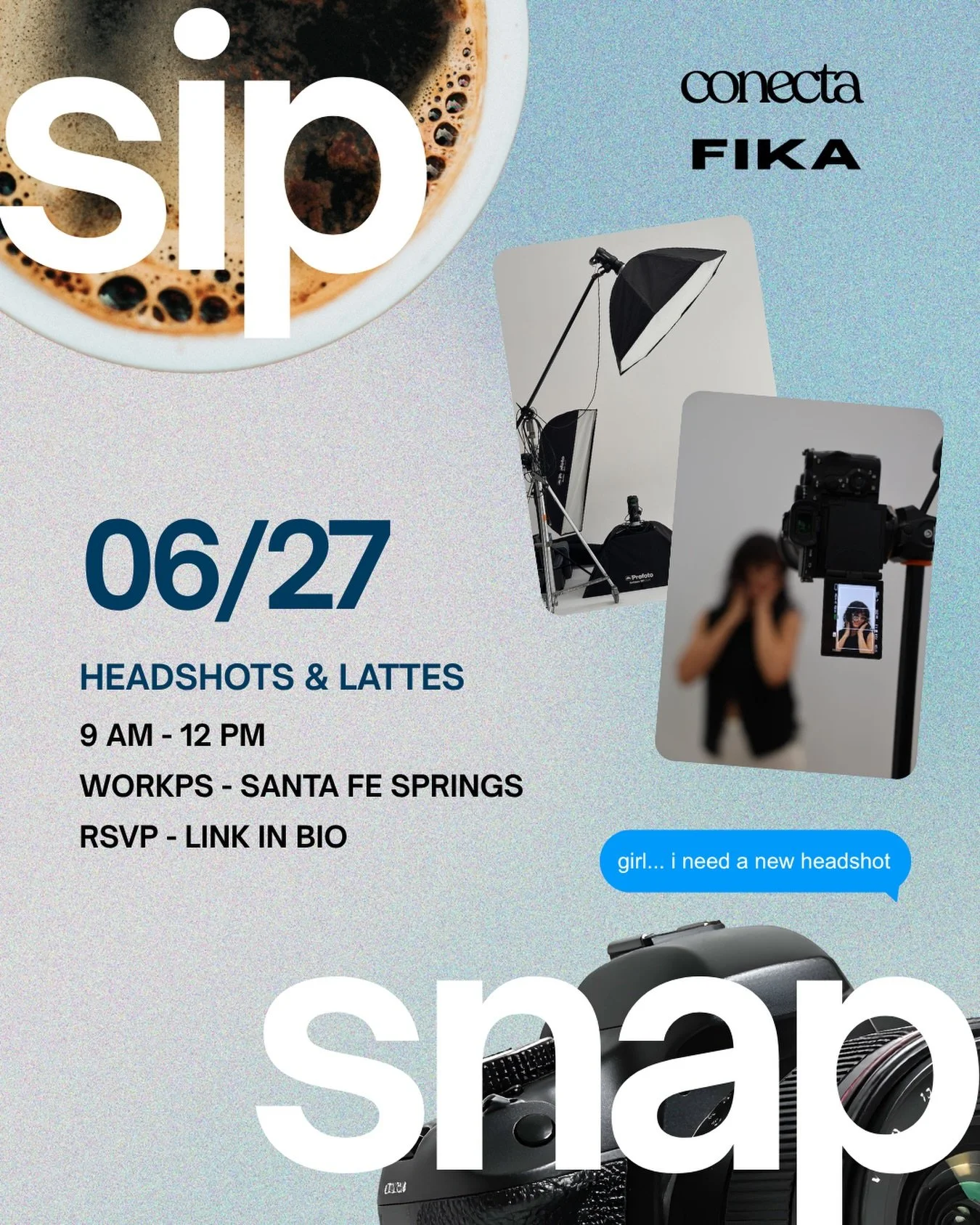 Join us for a morning of coffee, community, and professional headshots! ☕️

Whether you're updating your LinkedIn profile, building your personal brand, or simply need a new photo - this is the perfect opportunity to invest in yourself while connecti
